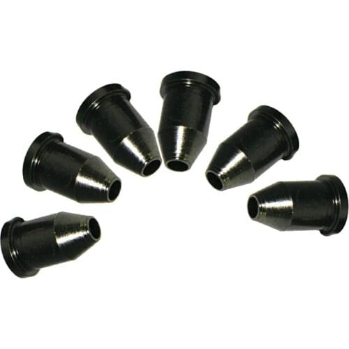 6 Pieces Iron Guitars String Thru Body Top Ferrules for Electric Guitar Replacement Parts