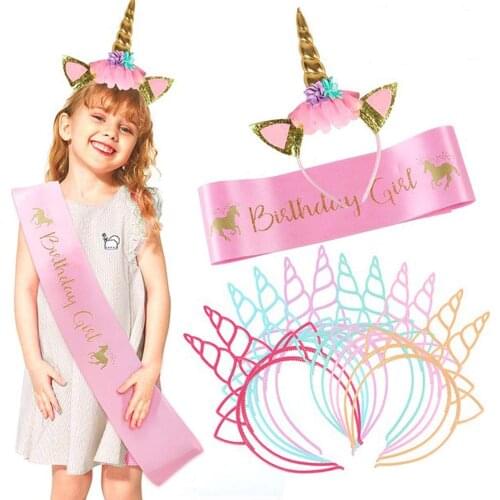 Unicorn birthday party Supplies gender reveal baby shower girls wedding decoration bride to be Satin Sash Bridal Shower favors