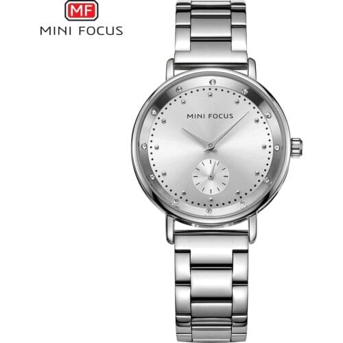 MINIFOCUS Urban Simple Women Watches Quartz Clock Stainless Steel Strap Fashion Elegant Dress Ladies Watch Top Brand Luxury 2019