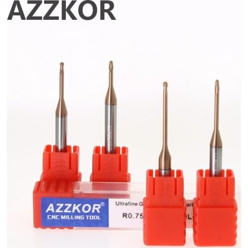 R0.5/R0.75/R1.5 Deep Groove Alloy Ball Milling Cutter Avoiding Long Neck Cutting Lengthening CNC 2F Deep Hole Steel For Metal