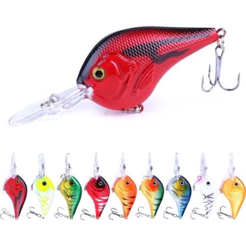 HENGJIA 1PCS Deep Diving Bait Hard Plastic Fishing Tackle Crankbait Bass Bait 9.5cm 11.2g Fishing Lures