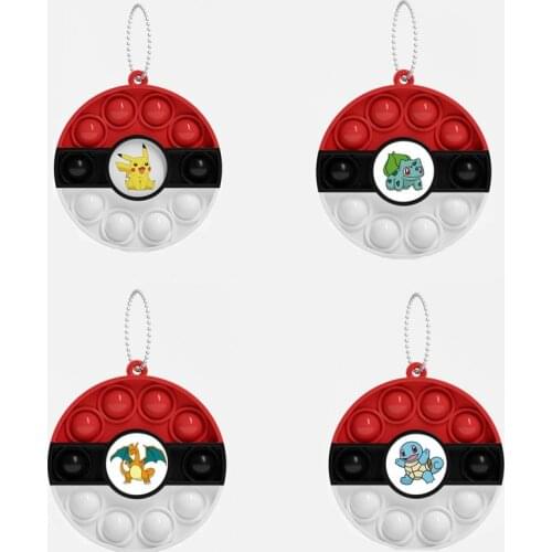 Pokemon Anime Movie Series Pikachu Charizard Bulbasaur Squirtle Stress Relief Toy Fidget Toys key chain BABY Boy girl gift