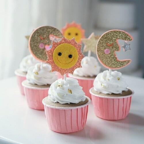Simulation Cupcakes Sun Moon Childrens Party Soft Wear Childrens Photography Props Cream Cupcakes