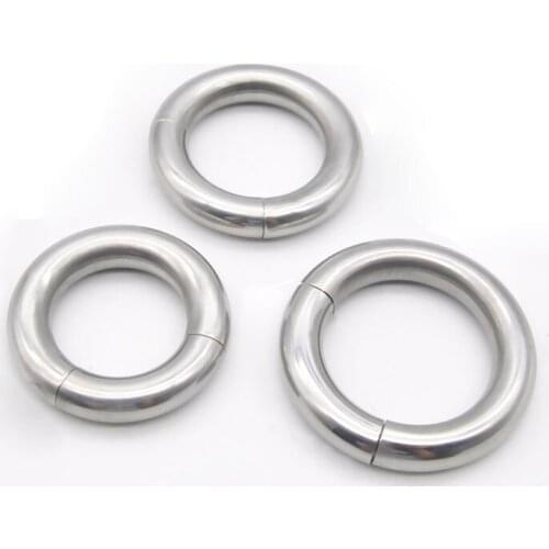 Stainless Steel Penis Ring Magnetic Ball Stretcher Metal Cock Ring Erection Delay Rings Scrotum Ring Sex Toys for Men