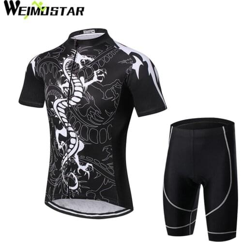 WEIMOSTAR Team Wear Ropa Ciclismo Cycling Jersey Suit Outdoor Sports Clothing Bike T-Shirts Short Sleeve Bib Shorts Sets Dragon