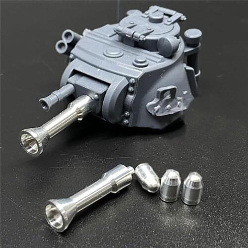Mini Metal Barrel Shell Kit for Q Edition A12 Matilda with Meng WWT-014 Tank Model Upgrade Parts