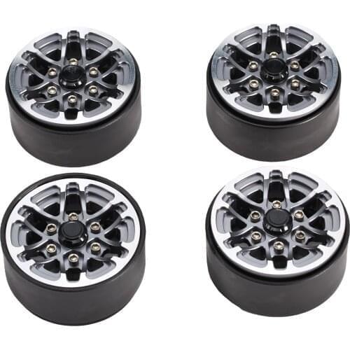 Metal Wheel Rim Beadlock Wheel Rims Hub 4pcs for AXIAL SCX10 90046 traxxas TRX4 RC4WD D90 RC Car