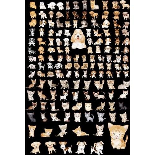 Cute cat dog The wooden puzzle 1000 pieces ersion paper jigsaw puzzle white card adult childrens educational toys