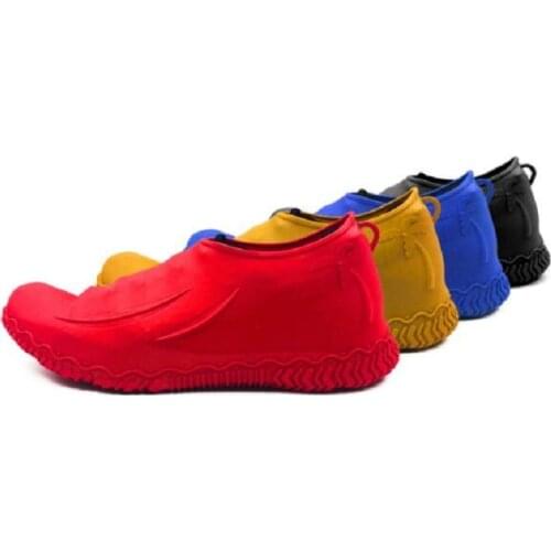 Reusable Silicone Waterproof Shoe Covers No-Slip Rubber Rain Shoe Protectors for Kids, Men and Women