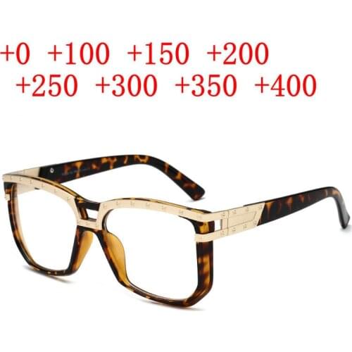 Multifocal Progressive Reading Glasses Women Oversize Glasses Magnifying Fashion Eyeglass Frames Anti-Blue Light Presbyopic NX