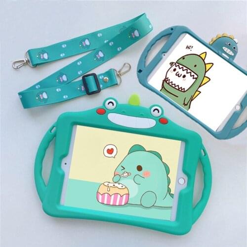 Cartoon Silicon Shockproof Case for Apple IPad Air 2 6th 9.7 2018 7th Gen 10.2" Kids Protective Case Cover for IPad Mini 2 3 4 5