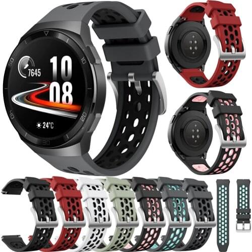 Sport Silicone Watch Strap For Huawei watch GT 2e GT2 E original Smartwatch band Replacement Wristband 22mm Bracelet belt Correa