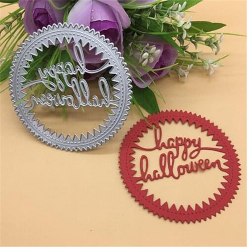 Happy Halloween Metal Cutting Dies Stencil Scrapbooking Photo Album Card Paper Embossing Craft DIY