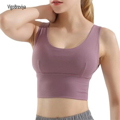 VigoBreviya Sexy Push up Sports Bra Women High Impact Training Workout Yoga Top Fitness Crop Breathable Padded Running Brassiere