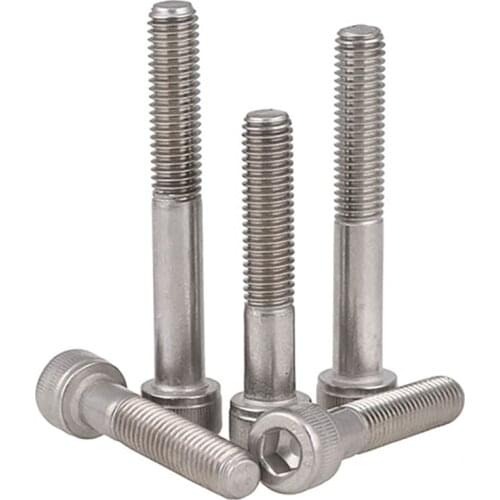 Hexagon Hex Socket Cap Head Half Tooth Screws A2 Stainless Steel Partially Thread Allen Bolts M4 5 6 8 10 M12