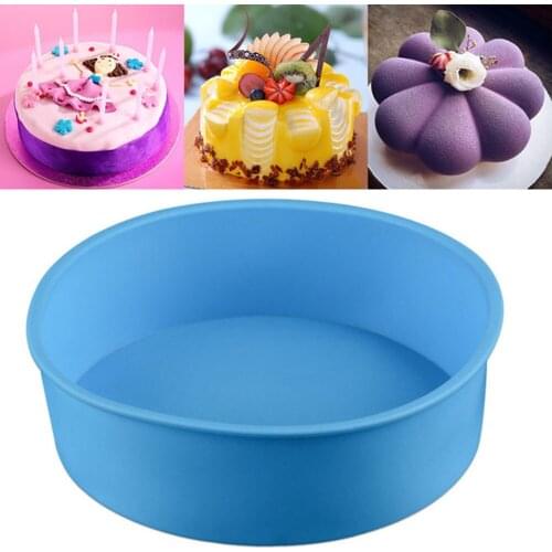 Silicone Cake Round Shape Mold Kitchen Bakeware DIY Desserts Baking Mold Mousse Cake Moulds Baking Pan Tools Random Color