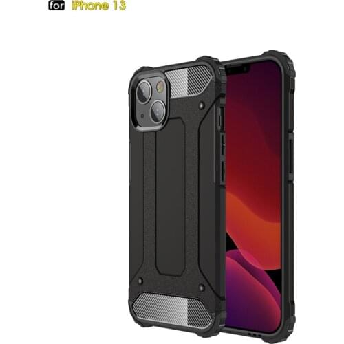 Heavy Duty Armor Case for Iphone 13 Dual Layer Full Body Protective Shockproof Dust-Proof Defender Hybrid Tough Cover