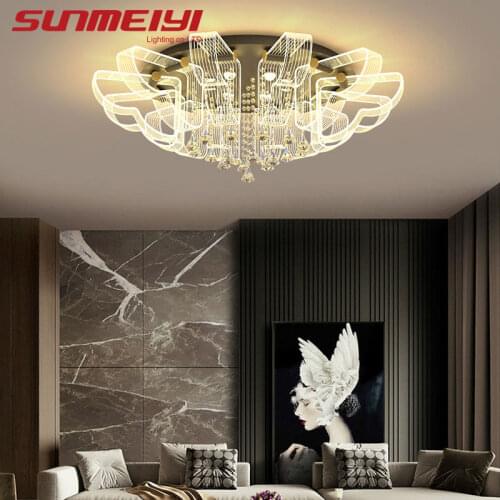 Led Ceiling Lights Modern Crystal Creative Living Room Light Acrylic Indoor Lighting For Bedroom Kitchen lamparas techo salon