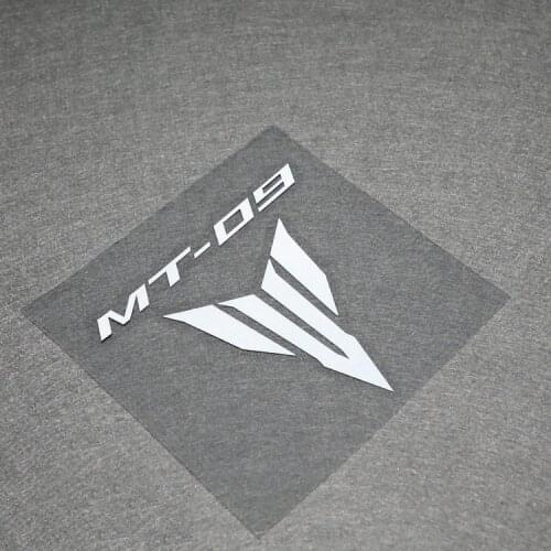 NO.S349 MT-09 Silver White Reflective Motorcycle Sign Stickers Motorbike Helmet Car Stickers and Decals Customization