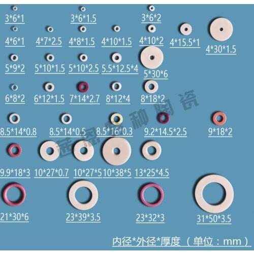 High Temperature Wear Resistant Ceramic Gasket Alumina Ceramic Ring Insulation Antioxidant Washer