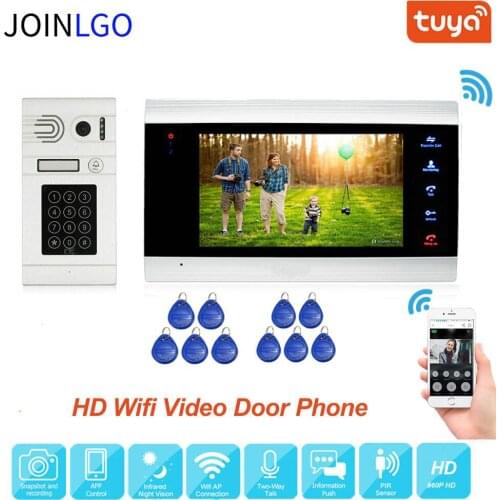 WiFi IP Video Door Phone Intercom System Motion Detection Code Keypad RFID Camera Tuya Smart App Remote Unlock Free Shipping
