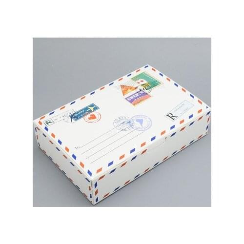 20pcs/lot-21*14*5cm Envelope type white paperboard Pastry Gift box cookies dim sum box Egg tart case DIY Baking storage boxes