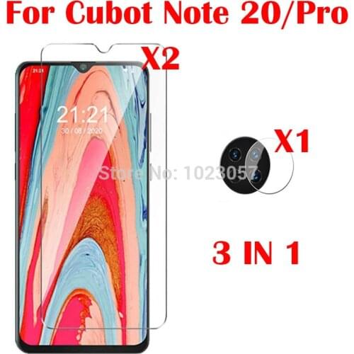 3-in-1 Camera Tempered Glass On For Cubot Note 20 Pro ScreenProtector Glass For Cubot Note 20 2.5 D Glass