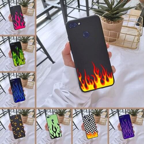 Art Flame Aesthetic Cool Phone Case For Huawei Y5 Y6 Y7 Prime 2018 Y9 2019 soft Back Cover For Huawei Y3 Y5 Y6 II Y7 2017 Pro