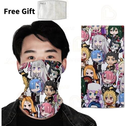 Anime 3D Face Bandans for Dust Bike Bandanas Scarf Cycling Balaclava Headwear Face Shield Face Bandana Headband