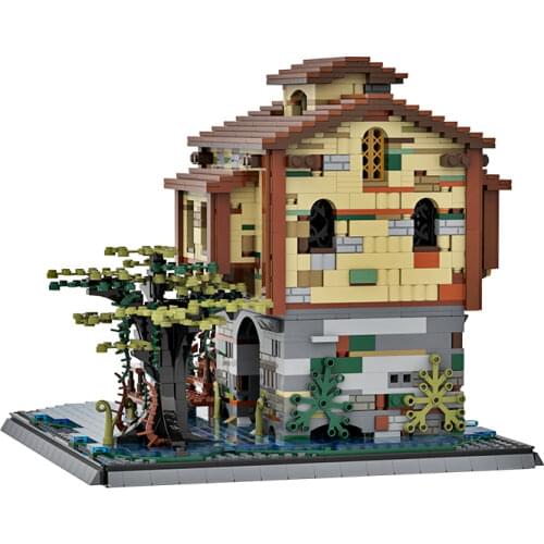 MOC Swamp Hideout By Zmarkella Forest House Building Blocks Architecture Construct Bricks Idea DIY Toys For Children Xmas Gifts