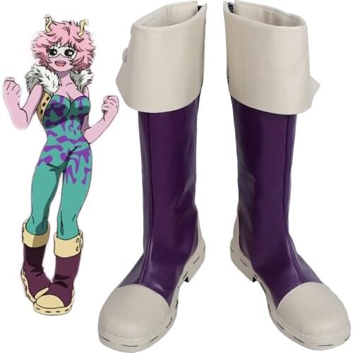 Costumebuy My Hero Academia Boku no Hero Akademia Cosplay Mina Ashido Shoes Boots Costume Accessory Halloween Props Custom Made