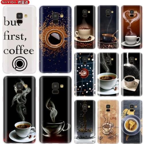 Phone Case for Samsung galaxy A30 A50 A90 5G A3 A5 A6s A7 A8 2016 2017 A6 2018 Plus Matte soft silicone Cases Coffee