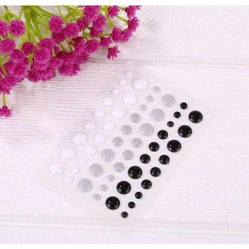 Black&White Sprinkles Self-adhesive Enamel Dots Resin Sticker For DIY Scrapbooking Photo Album Cards Crafts Decor