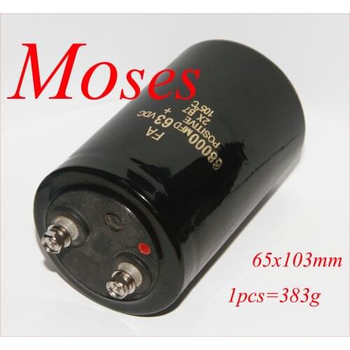 63v 68000uf Capacitance Low ESR Audio Electrolytic Capacitor Radial 65x105mm +/- 20% 1pcs