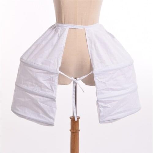 Gothic Women 3 Hoops Petticoat Crinoline Cage Pannier