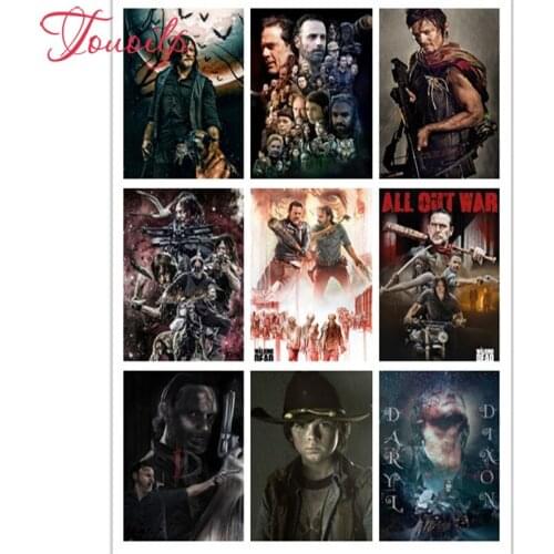 TOUOILP 5d Walking dead 5d diy Diamond Painting Full Square/Round Drill Crystal Mosaic Picture 5d diy Diamond Embroidery the man