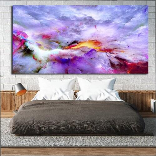 Printing Oil Painting Abstract Lightning Clouds Wall Art Picture Home Decor Living Room Modern Canvas Print No Frame Paintings