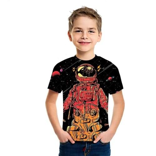 2021 Boys And Girls Summer 3D Cotton Comfortable Printing Short Sleeve Loose Versatile Trend T-Shirt Ins Harajuku Fashion Casual