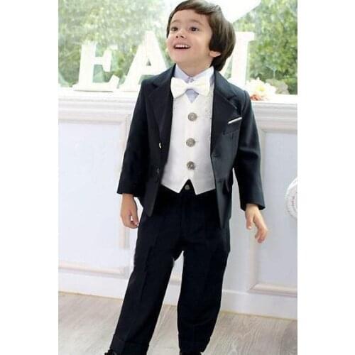 Top sell/Free shipping/Kid Clothing New Style Complete Designer Boy Wedding Suit/Boys' Attire (Jacket+Pants+Tie+Vest)
