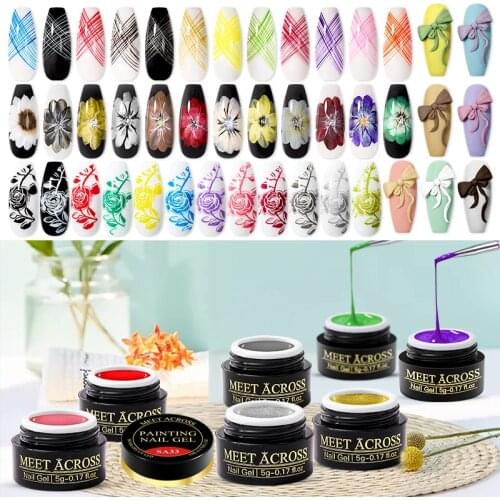 MEET ACROSS Sculpture Nail Gel 3D Carved Plasticine UV Gel Varnish Creative DIY Painting Gel Nail Polish Spider Gel Lacquer