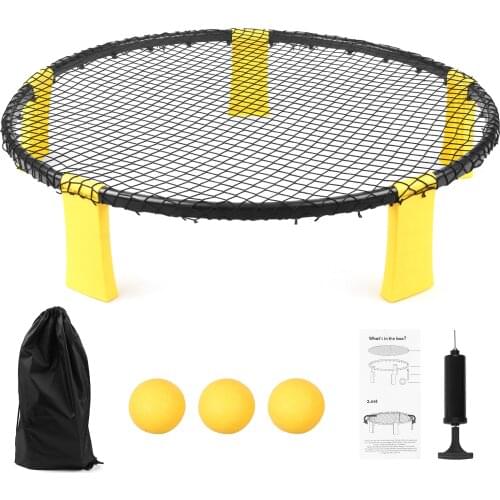 Mini Beach Volleyball Ball Game Set Outdoor Team Sports Lawn Fitness Equipment With 3 Balls ABS + PC+ PP Volleyball Net