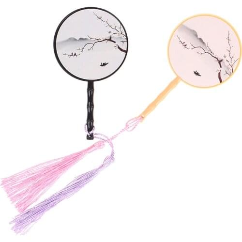 2Pc Mini 1:12 Dollhouse Miniature Lady Fan Dolls' Accessories Dollhouse Furnitur