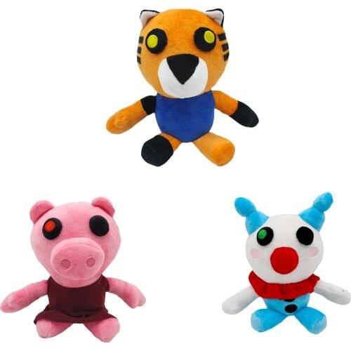 20cm New Cute Soft Robloxed World Adventure Piggy Clowny Plush Toy PP Cotton Game Cartoon Doll Boy Birthday Christmas Gift