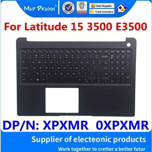 New Original 0XPXMR XPXMR For Dell Latitude 15 3500 E3500 Palmrest Top Cover Upper Case with US W/N Backlight Keyboard Black