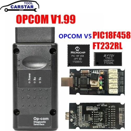 Firmware OPCOM V1.99/1.95/1.78/1.70/1.65 OBD2 for CAN-BUS Code Reader For Opel OP COM OP-COM Diagnostic PIC18F458 FTDI Chip