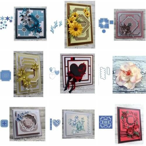 Frame and Fower Metal Cutting Die Stencil For Diy Scrapbooking Paper Cards Crafts New Embossing 2019 Dies Cutter Decorative