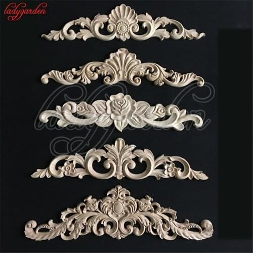 Carved Cabinet Sofa Wardrobe Tea Bedside Bathroom European Style Solid Wood Table Feet Home Decoration Accessories