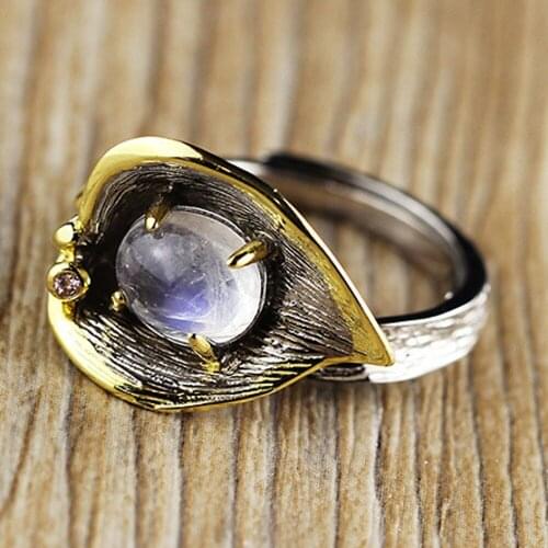 S925 silver to the original design of the stone ring