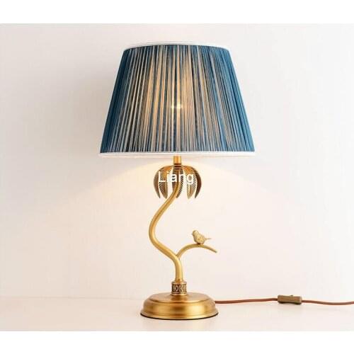 European Modern Copper Table Lamp Luxury Crystal Table Lamp European Style Bedroom Bedside Lighting Fixture Lamp 100% Guaranteed