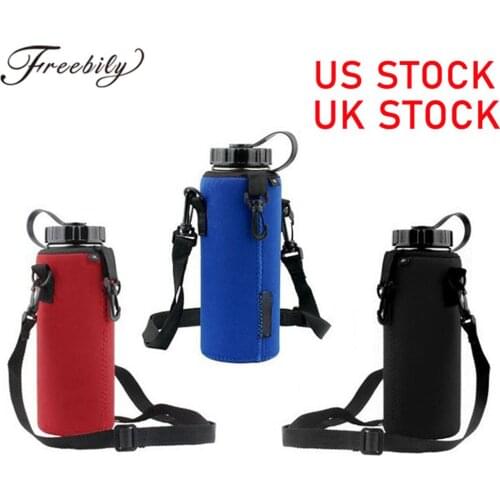 750ML Water Bottle Pouch Camping Kettle Bags Shoulder Strap Outdoor Sports Mug Cup Bottle Bag Holder Case Pouch Cover Hiking